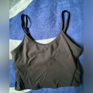 Black Ribbed Tank Top